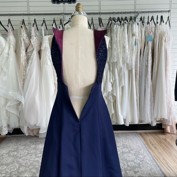 Navy A-Line Dress - Picture 4 of 5